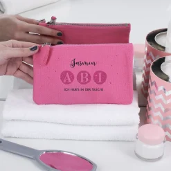 ABI Beautycase in Pink mit Name & Wunschtext - 2 Größen auswählbar
