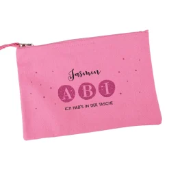 ABI Beautycase in Pink mit Name & Wunschtext - 2 Größen auswählbar