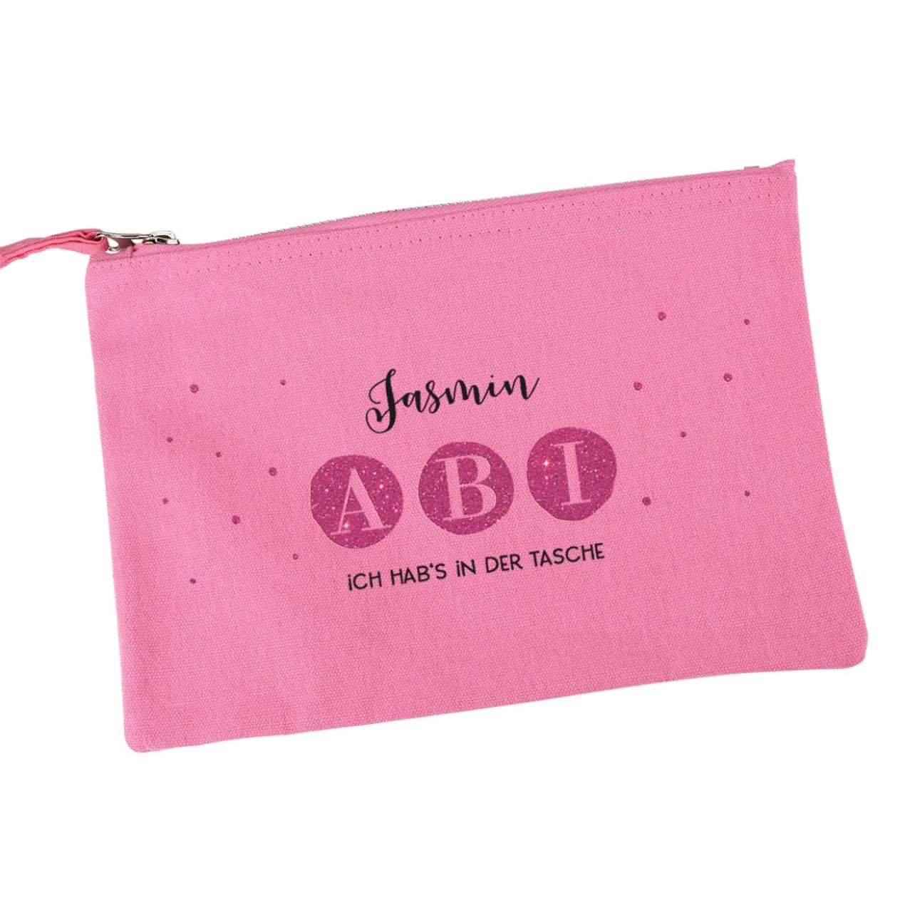 ABI Beautycase in Pink mit Name & Wunschtext - 2 Größen auswählbar