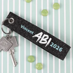ABI - Schlüsselanhänger mit Name - Geschenk zum Abitur