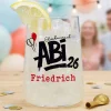 Abitur 2026 Glas mit Name personalisiert | 430 ml Trinkglas Abi 26 als Geschenk zum Schulabschluss