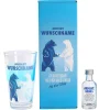 Absolut Vodka Set mit bedrucktem Glas und einer Flasche Vodka in persönlicher Geschenkbox