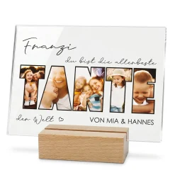 Acrylglas mit 5 eigenen Fotos, Name & Text | Geschenk für die beste Tante