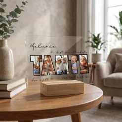 Acrylglas mit 5 eigenen Fotos, Name & Text | Geschenk für die beste Tante