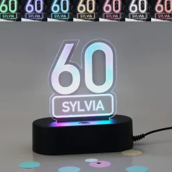 Acryllampe zum 60. Geburtstag mit Name
