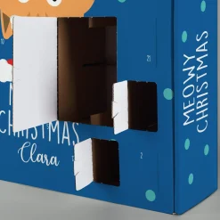 Adventskalender 'Meowy Christmas' personalisiert mit Name | Kalender für Katzen und Tierliebhaber