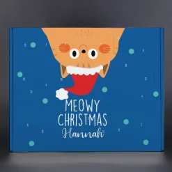 Adventskalender 'Meowy Christmas' personalisiert mit Name | Kalender für Katzen und Tierliebhaber