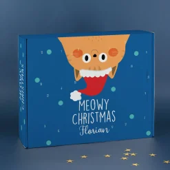 Adventskalender 'Meowy Christmas' personalisiert mit Name | Kalender für Katzen und Tierliebhaber