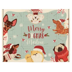 Adventskalender 'Merry Dogmas' für Hunde personalisiert mit Name | Kalender für Tierliebhaber