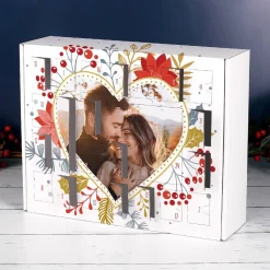 Adventskalender mit Foto in Herzform