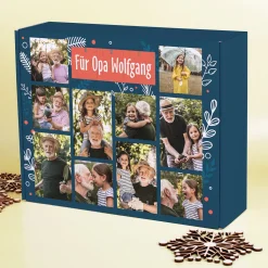 Adventskalender mit 10 Fotos und verschiedenen Hintergründen