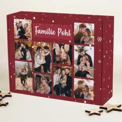 Adventskalender mit 10 Fotos und verschiedenen Hintergründen