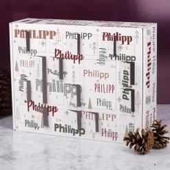 Adventskalender mit Ihrem Wunschnamen in verschiedenen Schriftarten