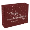 Adventskalender mit lustigem Spruch zum selbst Befüllen