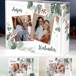 Adventskalender mit zwei Fotos und Ihren Wunschtexten