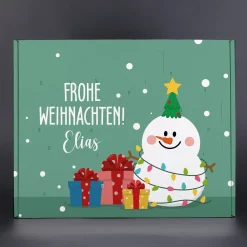 Adventskalender personalisiert mit Name | Frohe Weihnachten mit Schneemann Motiv DIY