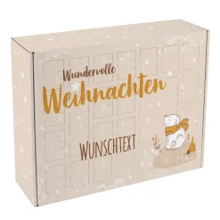 Adventskalender - wundervolle Weihnachten - mit Eisbär Motiv zum selber befüllen