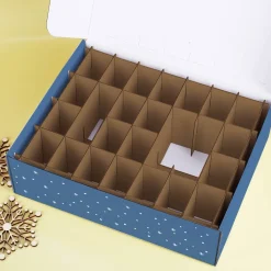 Adventskalender zum Befüllen mit Bagger, Baustelle, Wunschtext und Name
