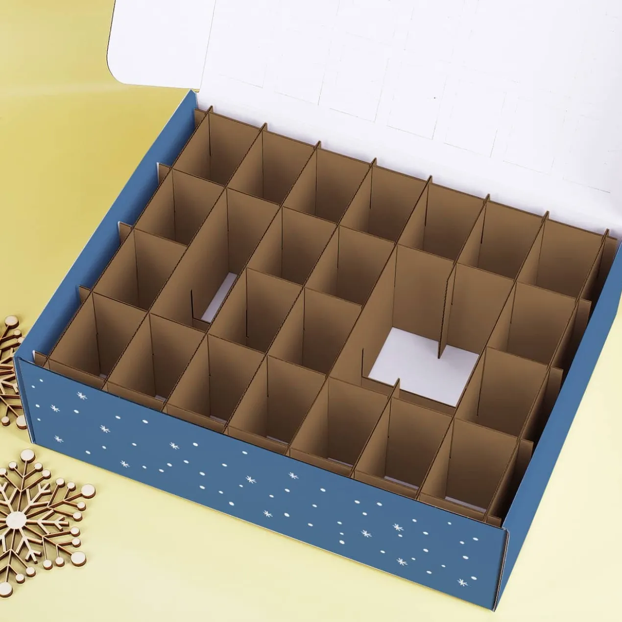 Adventskalender zum Befüllen mit Bagger, Baustelle, Wunschtext und Name