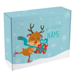 Adventskalender zum selber Füllen mit niedlichem Rentier