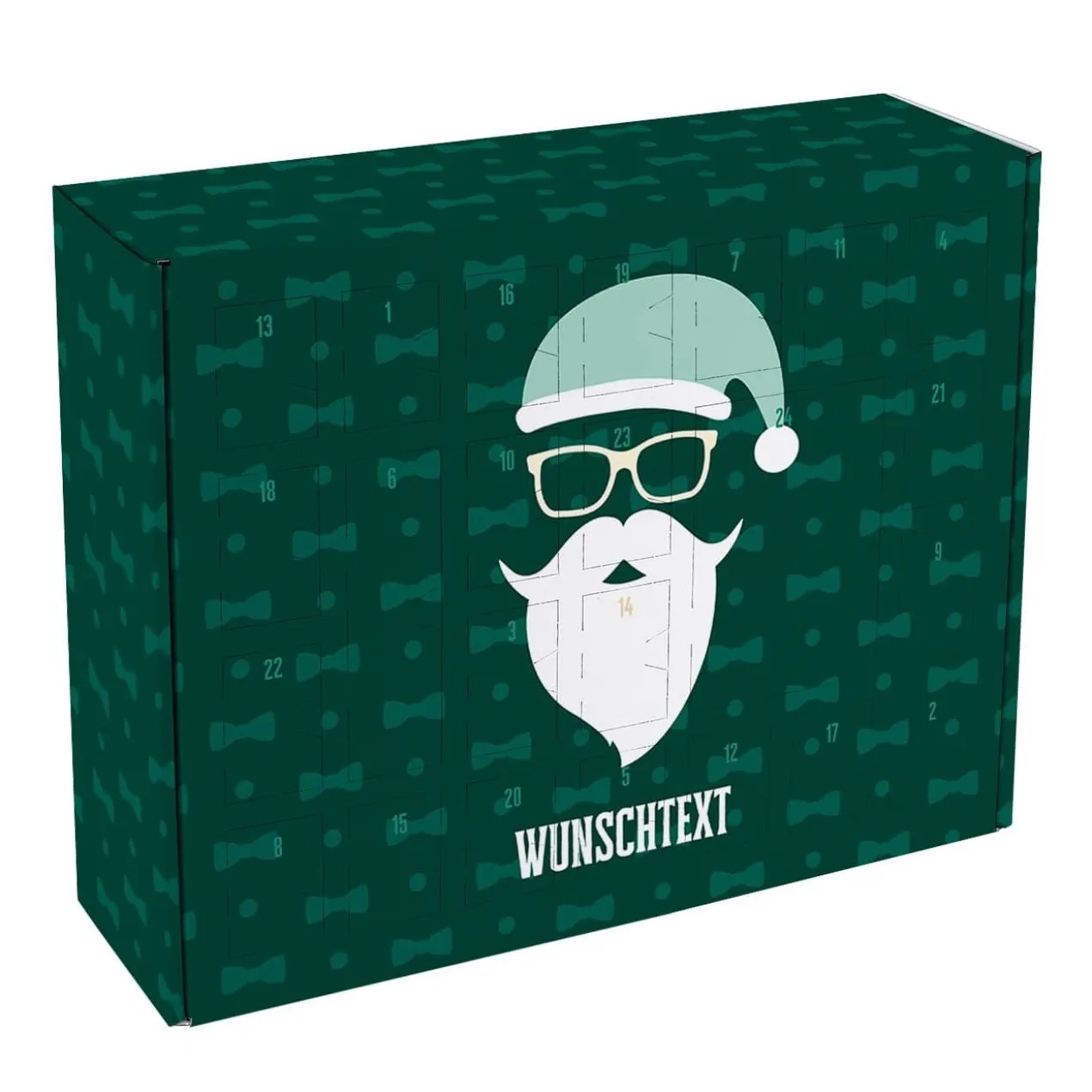 Adventskalender zum selbst Befüllen mit coolem Weihnachtsmann