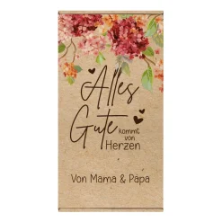 Alles Gute kommt von Herzen - Geschenkverpackung in fünf Größen