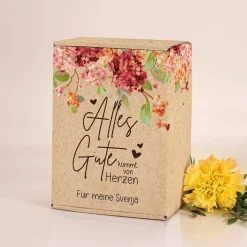 Alles Gute kommt von Herzen - Geschenkverpackung in fünf Größen