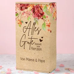 Alles Gute kommt von Herzen - Geschenkverpackung in fünf Größen
