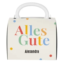Alles Gute - Tasse mit Name in persönlicher Tassentasche