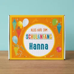 Alles Gute zum Schulanfang - Geschenkverpackung mit Name