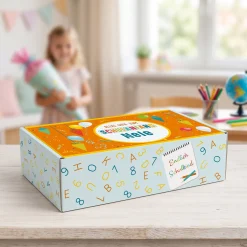 Alles Gute zum Schulanfang - Geschenkverpackung mit Name