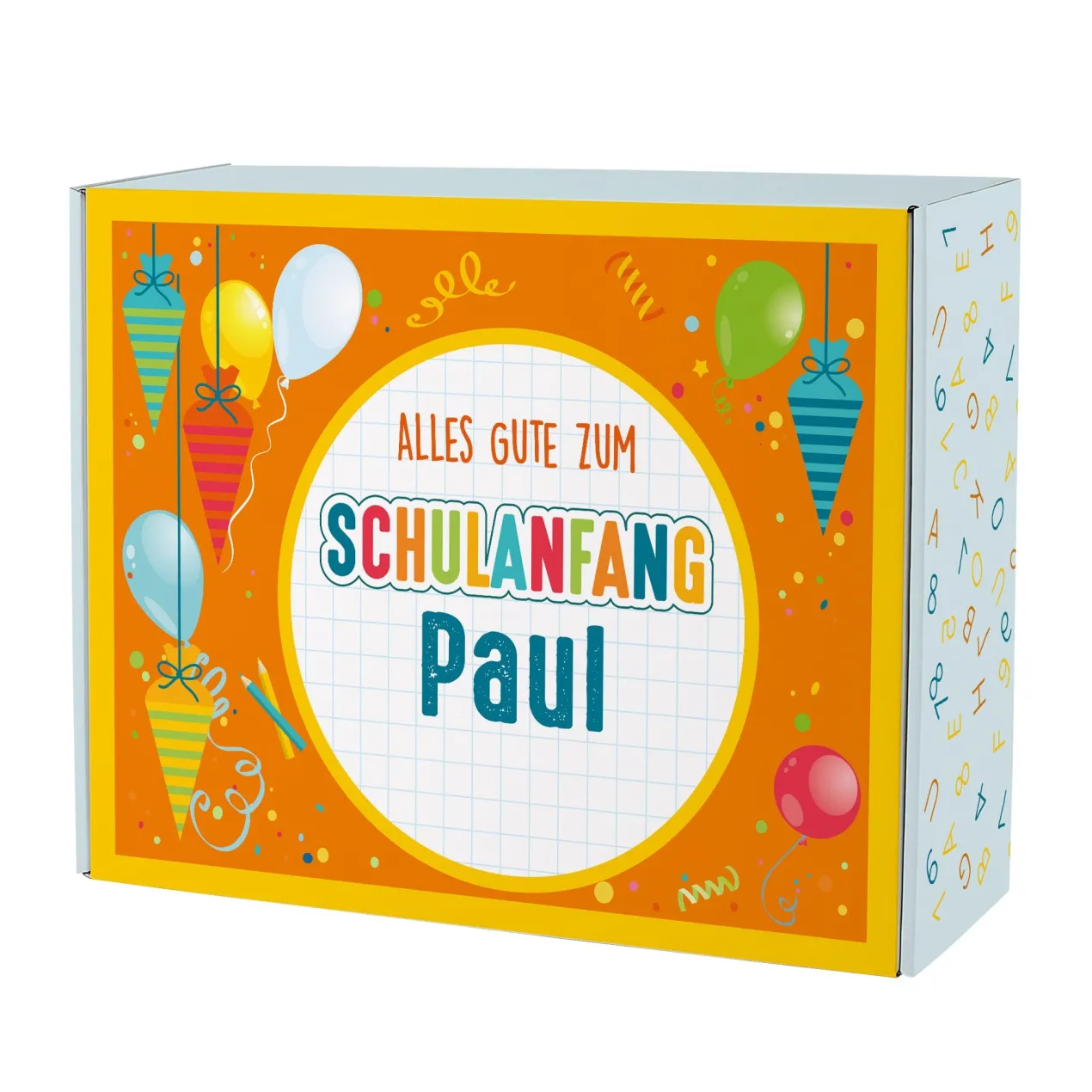 Alles Gute zum Schulanfang - Geschenkverpackung mit Name