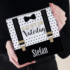 Alles Gute zum Vatertag - Lindt Pralinen mit Hosenträgermotiv und Name