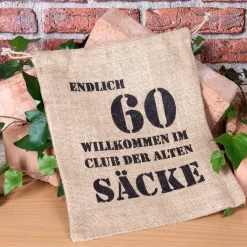 ALTER SACK mit Jahreszahl 60