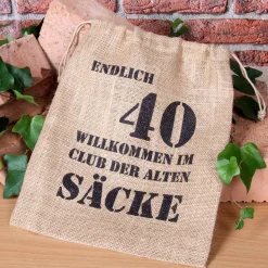 ALTER SACK mit Jahreszahl 40