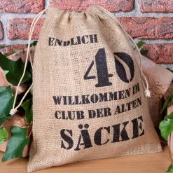 ALTER SACK mit Jahreszahl 40