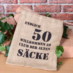 ALTER SACK mit Jahreszahl 50