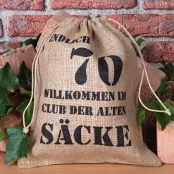 Alter Sack mit Jahreszahl 70