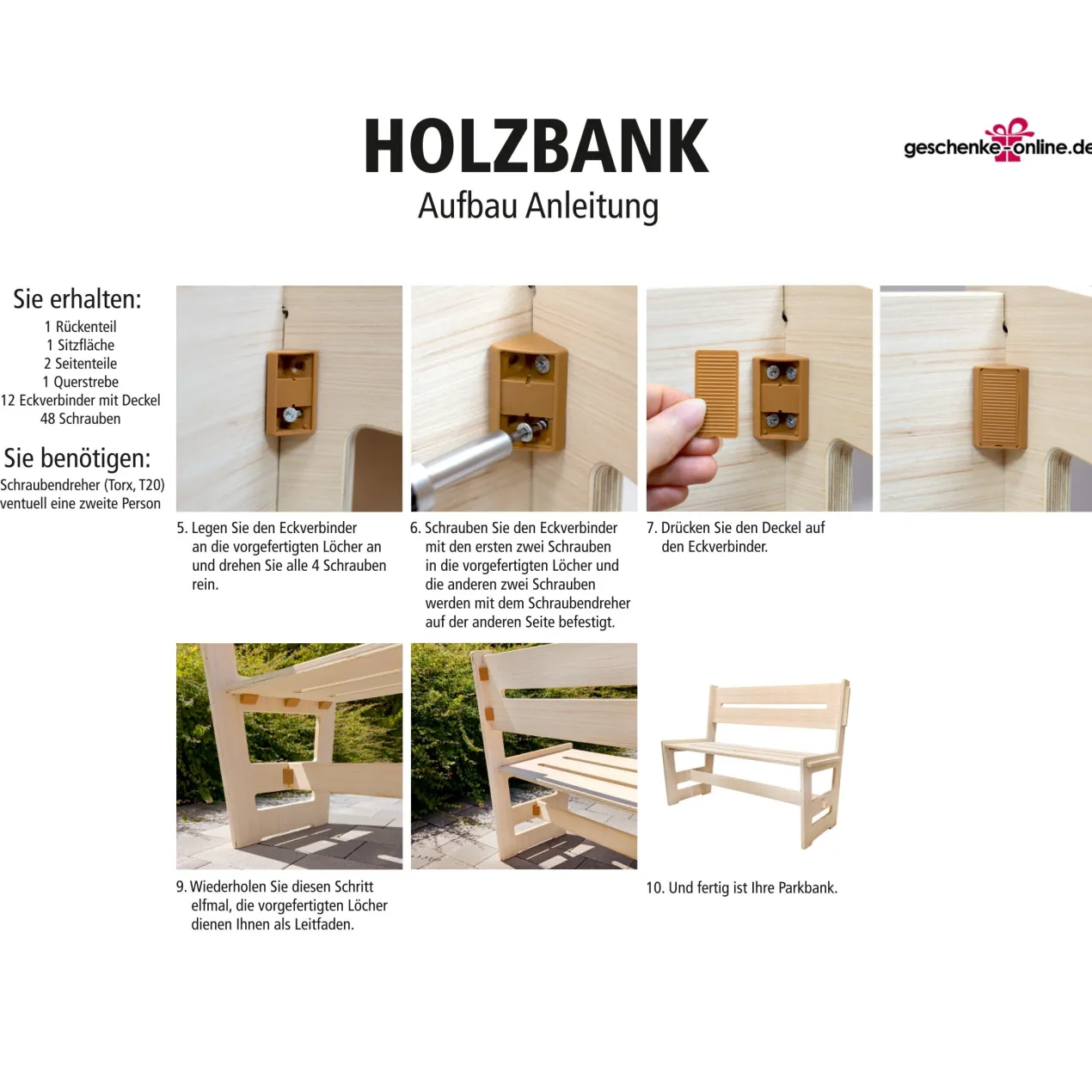 Altersruhesitz - Bank graviert mit Name und Alter