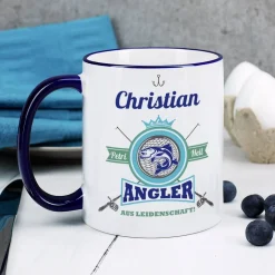Angler aus Leidenschaft - Tasse mit Name