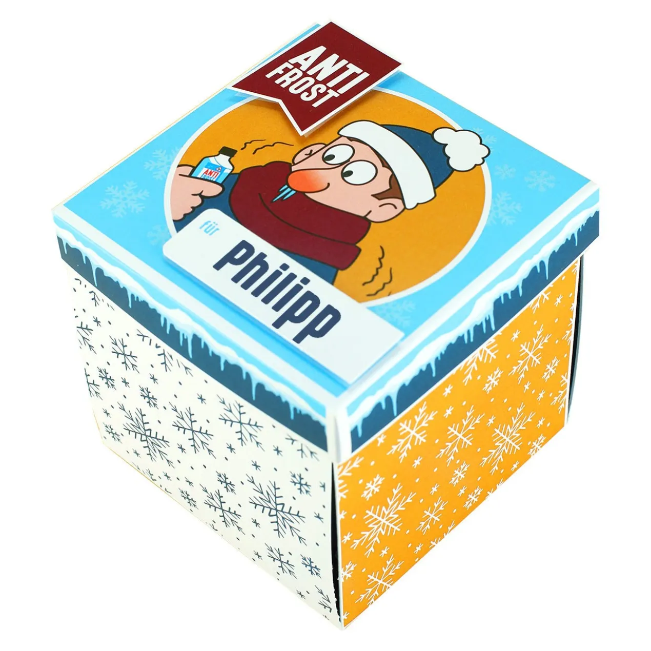 Anti Frost Explosionsbox mit Alkohol als Verpackung für Geldgeschenke & Gutscheine