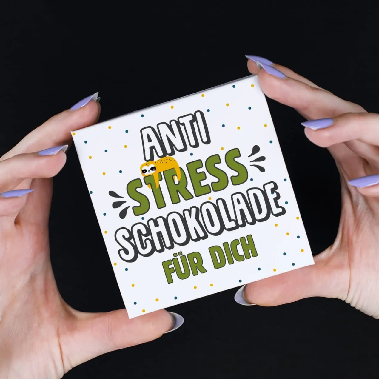 Anti Stress Schokolade - 4 Lindorkugeln in personalisierter Verpackung