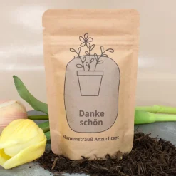 Anzuchtset - Danke schön Geschenk pflanzfertig