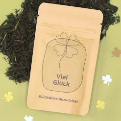 Anzuchtset - Viel Glück | pflanzfertiges Glücksbringer Geschenk