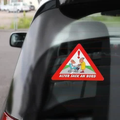 Aufkleber - Achtung Alter Sack an Bord