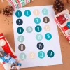 24 Aufkleber für DIY Adventskalender