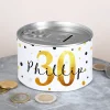 Aufreißspardose zum Geburtstag mit Name und Alter