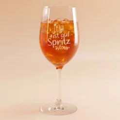 Auf Spritztour - Glas mit Ihrem Wunschnamen