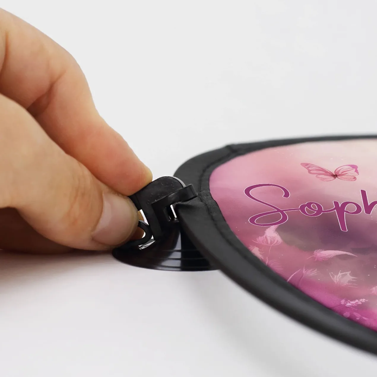 Auto Sonnenschutz mit rosa Prinzessin Motiv und Wunschname