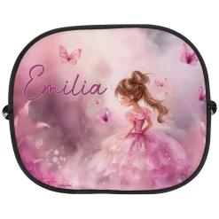 Auto Sonnenschutz mit rosa Prinzessin Motiv und Wunschname